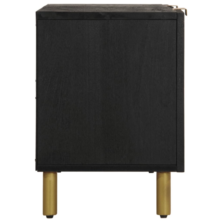 Mueble de TV madera de ingeniería negro 105x33x46
