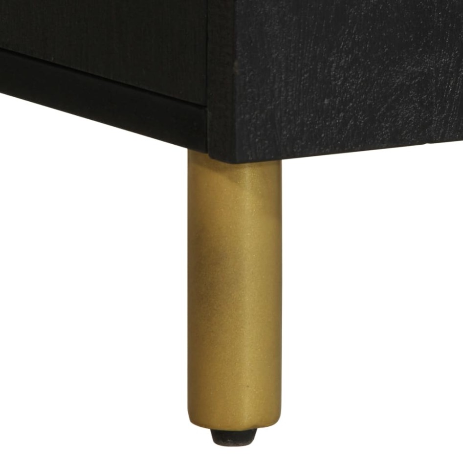 Mueble de TV madera de ingeniería negro 105x33x46