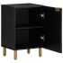 Mueble de baño de madera de ingeniería negro 38x33x58