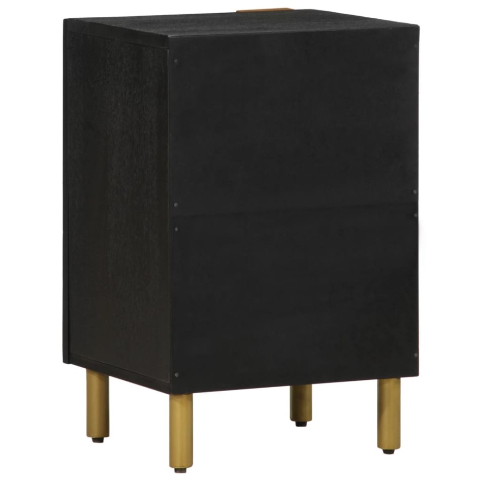 Mueble de baño de madera de ingeniería negro 38x33x58