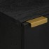 Mueble de baño de madera de ingeniería negro 38x33x58