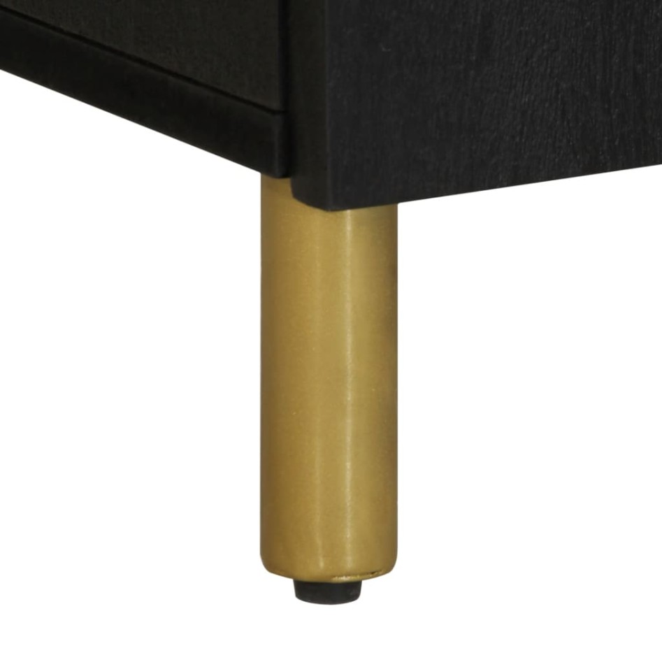 Mueble de baño de madera de ingeniería negro 38x33x58