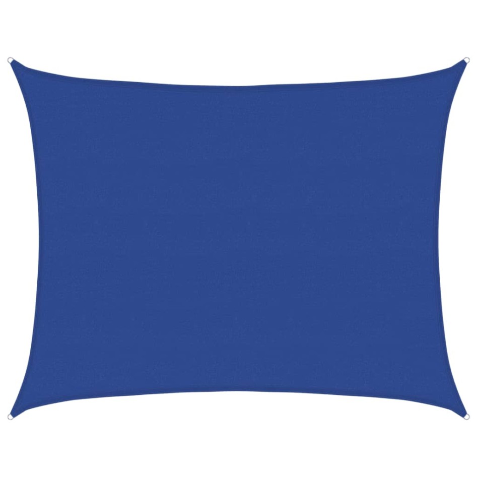 Toldo de vela rectangular HDPE azul 160 g/m² 6x8