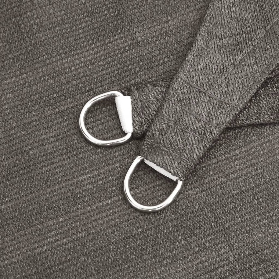 Toldo de vela rectangular HDPE 4x6 m gris