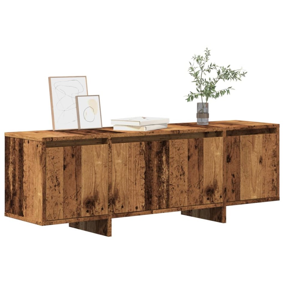Mueble de TV madera ingeniería madera envejecida 120x30x40,5