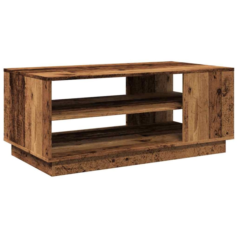 Mesa de centro madera ingeniería madera envejecida 102x55x43
