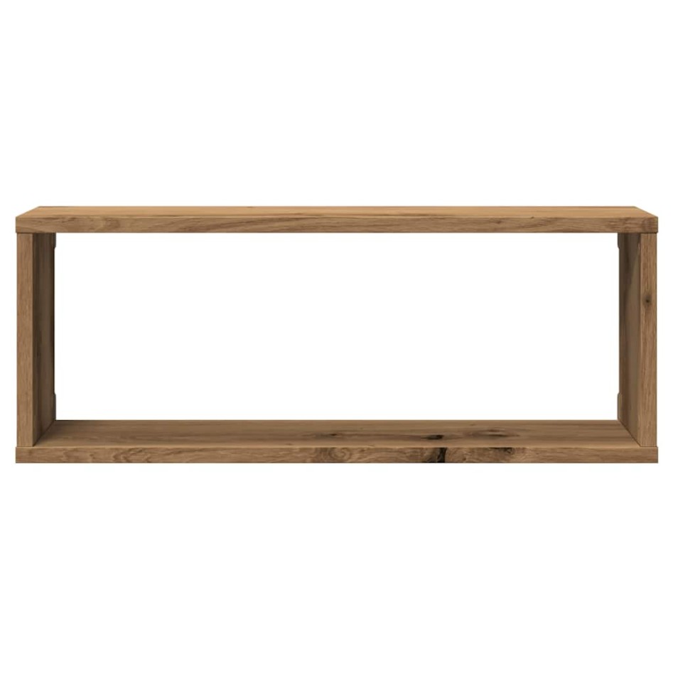 Estantes cubo de pared 6 uds madera roble artisan 60x15x23