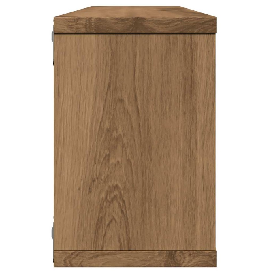 Estantes cubo de pared 6 uds madera roble artisan 60x15x23