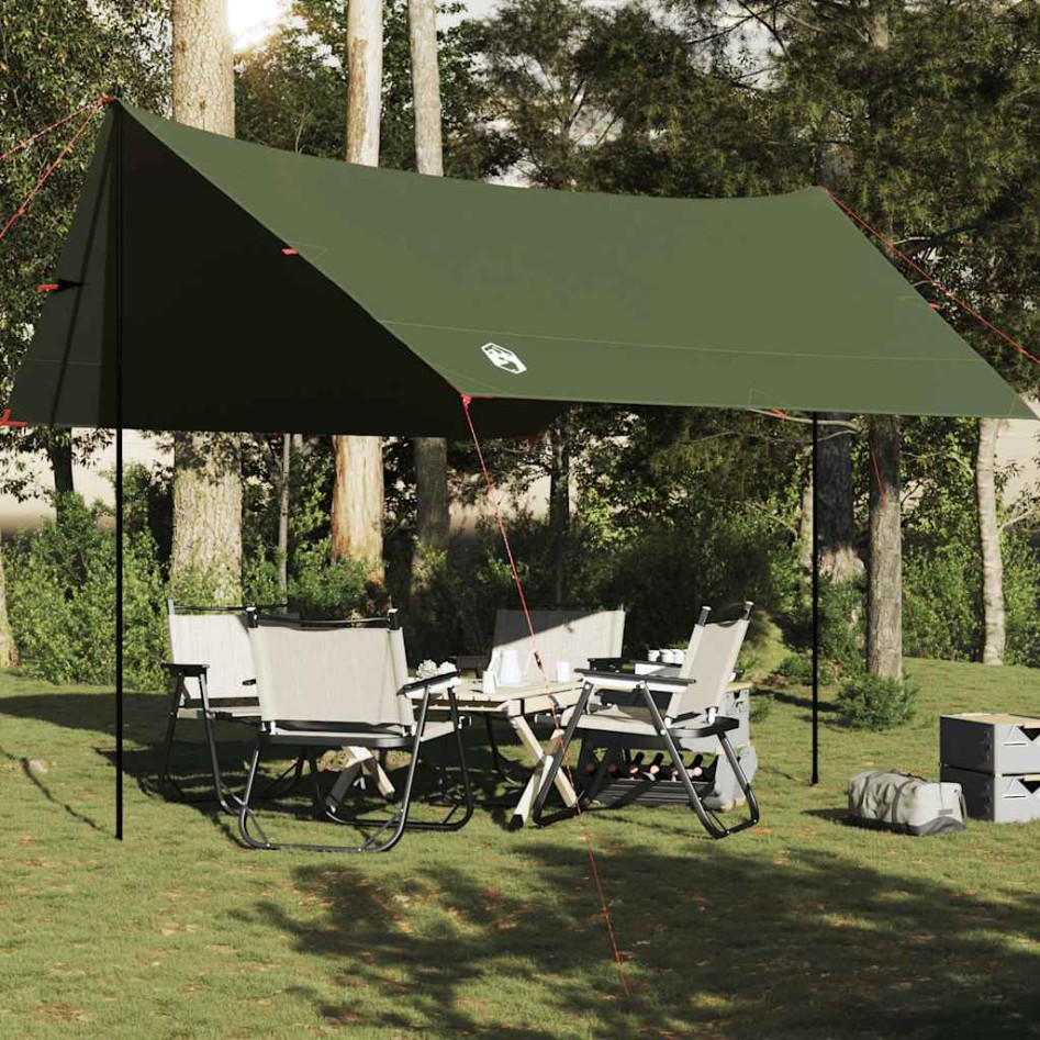 Lona de camping impermeable verde oliva 438x376x212