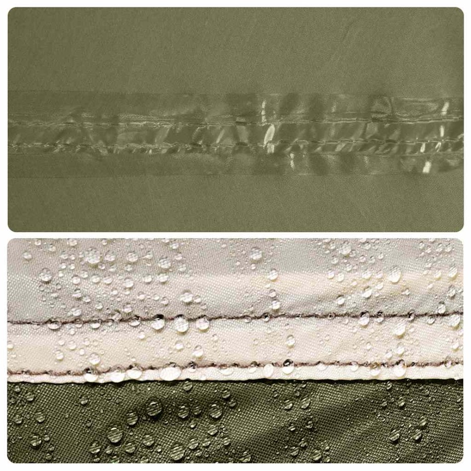 Lona de camping impermeable verde oliva 438x376x212