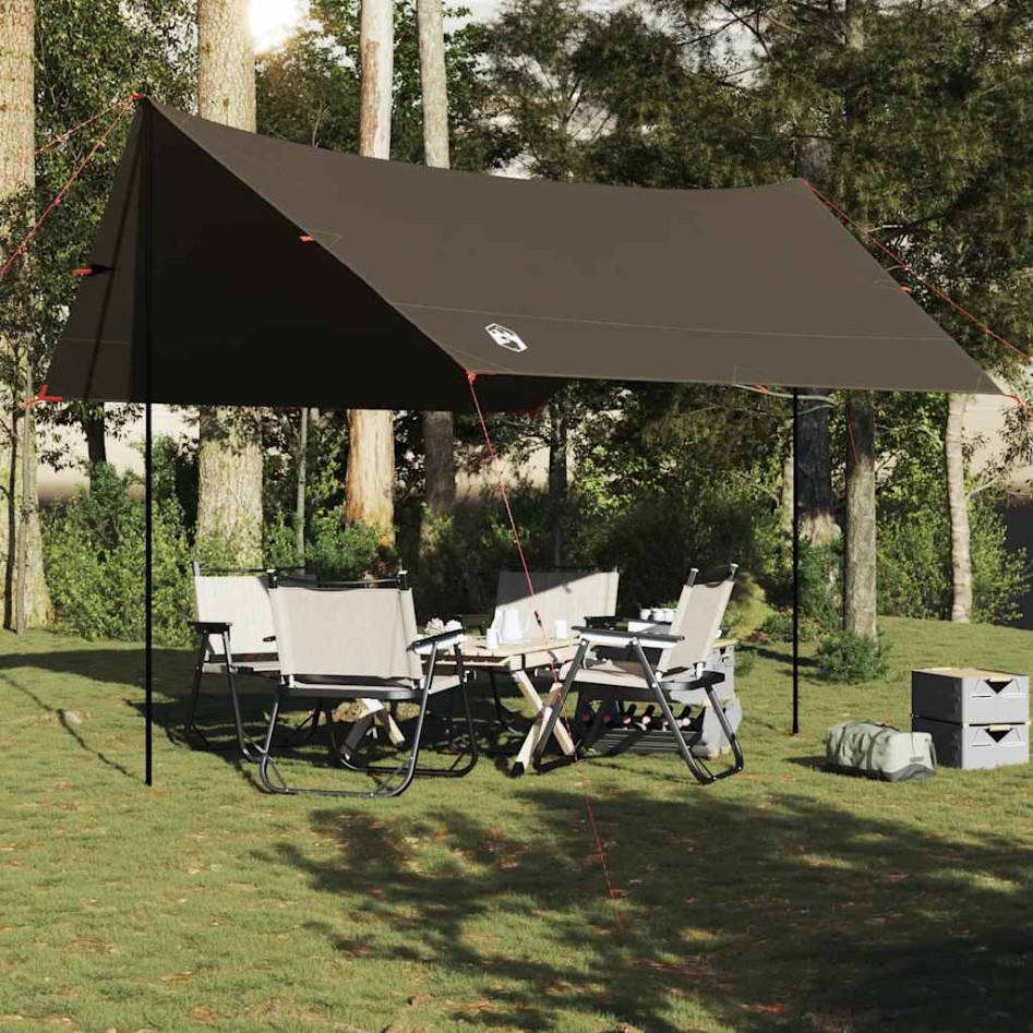 Lona de camping impermeable marrón 462x306x211