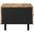 Mesa de centro madera maciza de mango rugosa negro 100x54x40