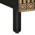 Mesa de centro madera maciza de mango rugosa negro 100x54x40