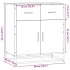 Aparador madera ingeniería gris sonoma 68x35x76