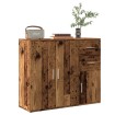 Aparador de madera de ingeniería envejecida 91x29,5x75 cm