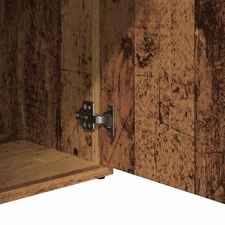 Aparador de madera de ingeniería envejecida 91x29,5x75
