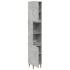 Armario de baño madera contrachapada gris hormigón 30x30x190