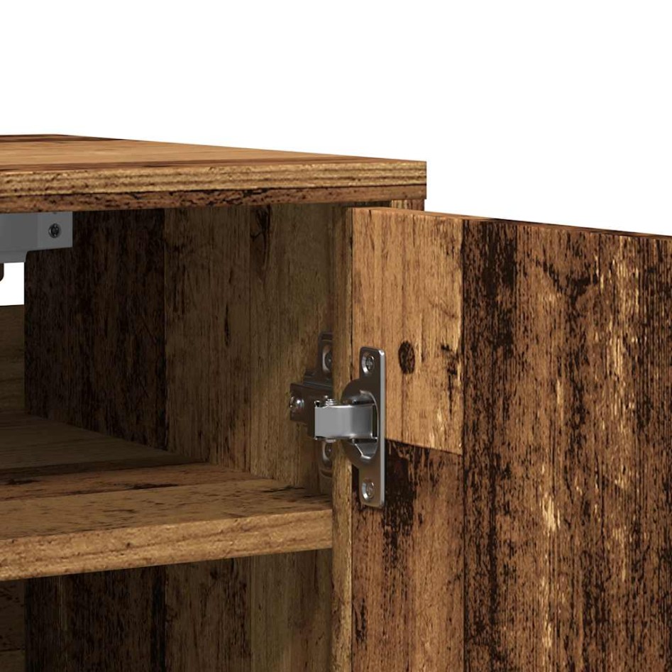 Mueble zapatero madera de ingeniería envejecida 32x35x70