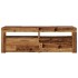 Mueble TV luces LED madera ingeniería envejecida 120x35x40