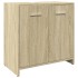 Set de muebles de baño 3 pzas madera contrachapada roble
