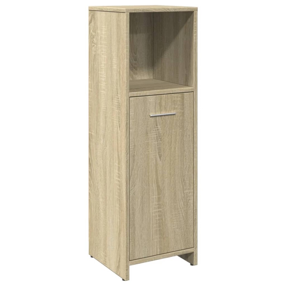 Set de muebles de baño 3 pzas madera contrachapada roble