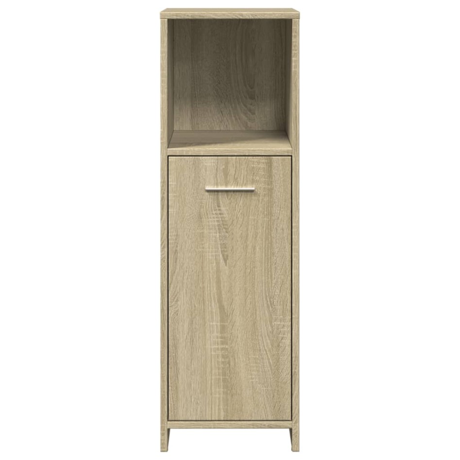 Set de muebles de baño 3 pzas madera contrachapada roble