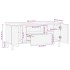 Mueble de TV madera maciza de mango rugosa negro 105x33,5x46