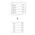 Aparador de acero laminado en frío blanco 68x39x73,5