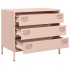 Aparador de acero laminado en frío rosa 68x39x58,5