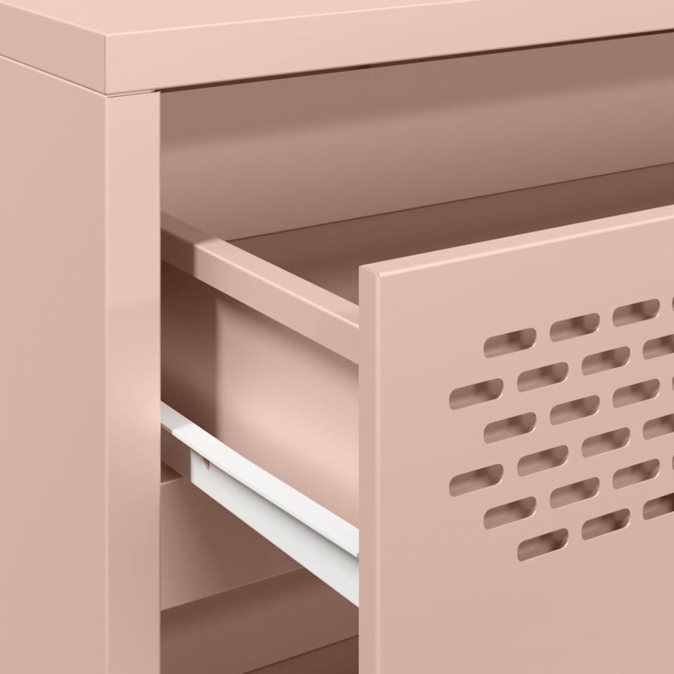 Aparador de acero laminado en frío rosa 68x39x58,5