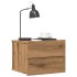 Mesita de noche de pared color roble artisan 40x32x30