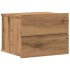 Mesita de noche de pared color roble artisan 40x32x30