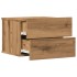 Mesita de noche de pared color roble artisan 40x32x30