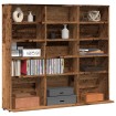 Mueble de CD madera de ingeniería envejecida 100x23x89,5 cm