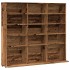 Mueble de CD madera de ingeniería envejecida 100x23x89,5