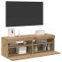 Muebles TV con luces LED 2 uds madera ingeniería roble