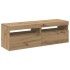 Muebles TV con luces LED 2 uds madera ingeniería roble