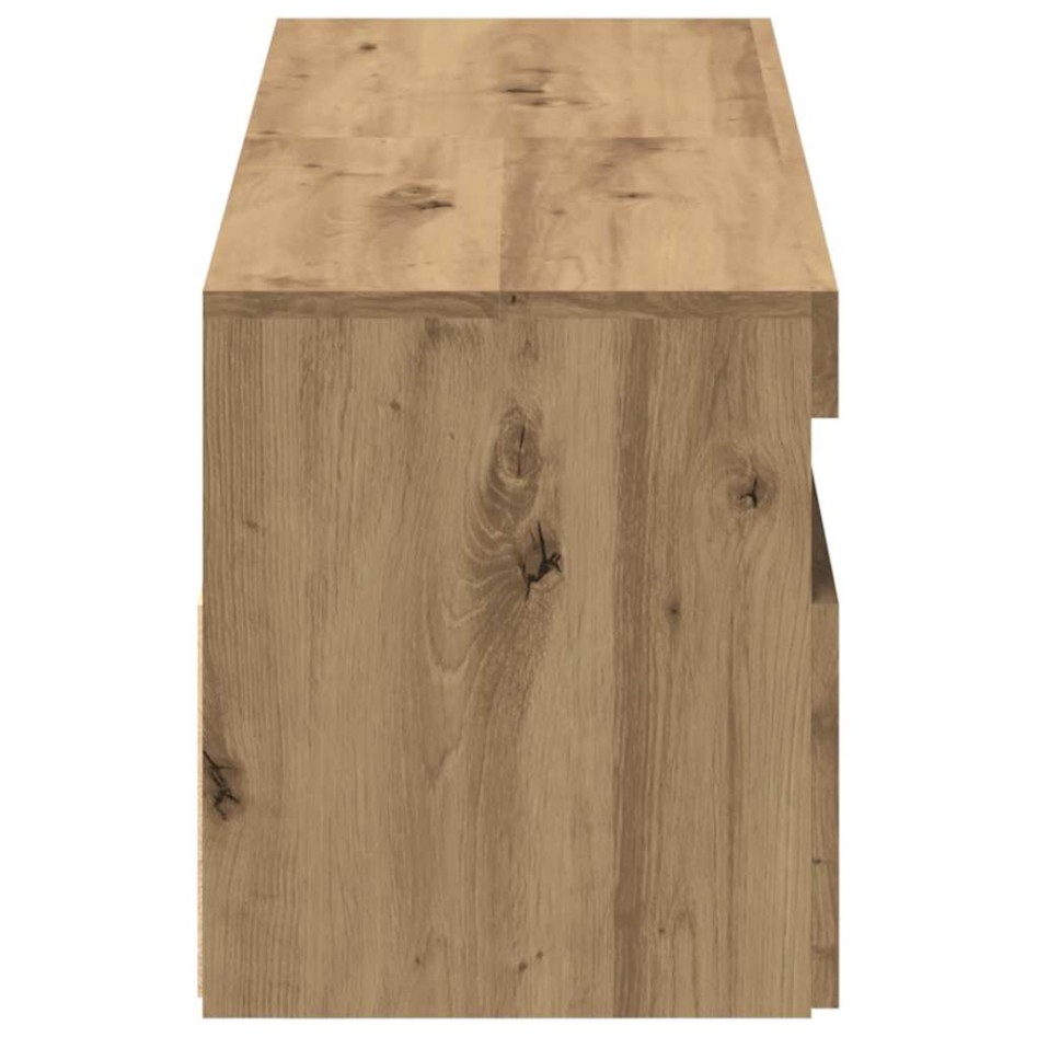 Muebles TV con luces LED 2 uds madera ingeniería roble