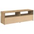 Muebles TV con luces LED 2 uds madera ingeniería roble