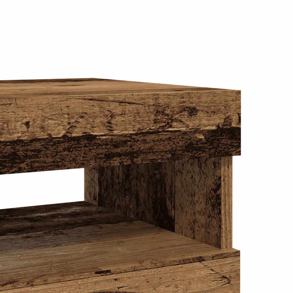 Muebles de TV con luces LED 2 uds madera ingeniería