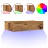 Muebles TV con luces LED 2 uds madera envejecida 60x35x15,5
