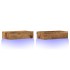 Muebles TV con luces LED 2 uds madera envejecida 60x35x15,5
