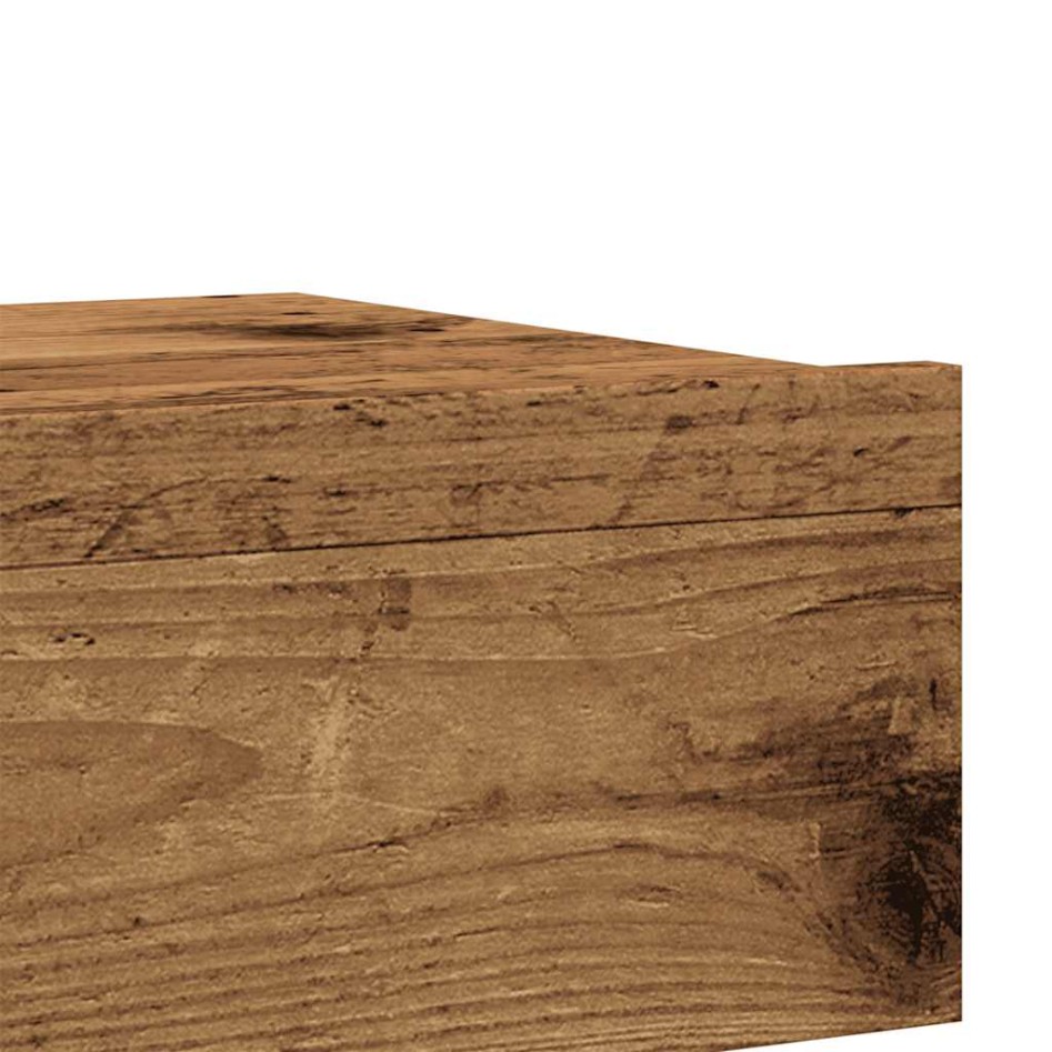 Muebles TV con luces LED 2 uds madera envejecida 60x35x15,5