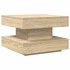 Mesa de centro giratoria 360 grados roble sonoma 50x50x34,5