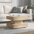 Mesa de centro giratoria 360 grados roble sonoma 50x50x34,5