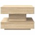 Mesa de centro giratoria 360 grados roble sonoma 50x50x34,5