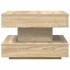 Mesa de centro giratoria 360 grados roble sonoma 50x50x34,5