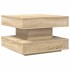 Mesa de centro giratoria 360 grados roble sonoma 50x50x34,5
