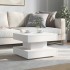 Mesa de centro giratoria 360 grados blanco 50x50x34,5