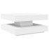 Mesa de centro giratoria 360 grados blanco 70x70x34,5